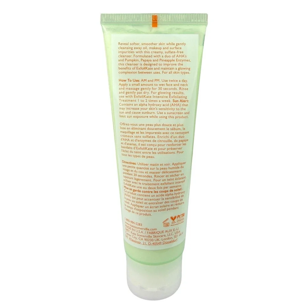 Kate Somerville ExfoliKate Cleanser Daily Foaming Wash 4 Fl Oz 120 mL AHA Enzyme